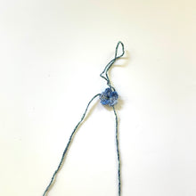 Load image into Gallery viewer, Vintage Cross Stitch Necklace Blue and Mint