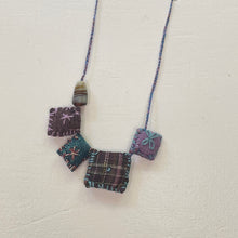 Load image into Gallery viewer, Fabric Gem Necklace