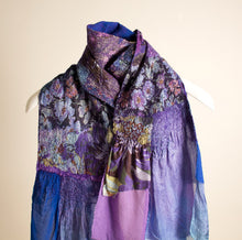 Load image into Gallery viewer, Nuno Project Silk Scarf / Cushion or Wall Hanging Nuno Felting
