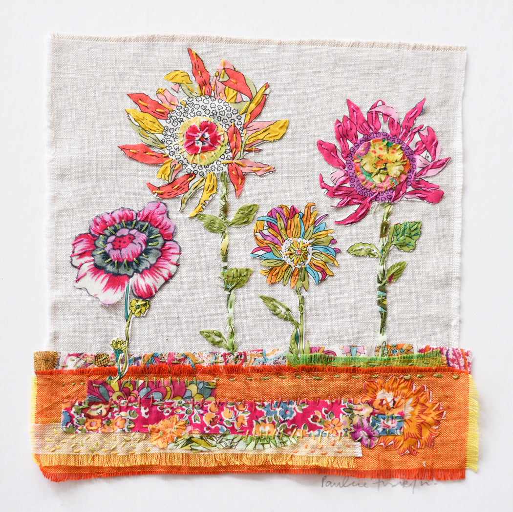 Flower Appliqué and Stitch Kit